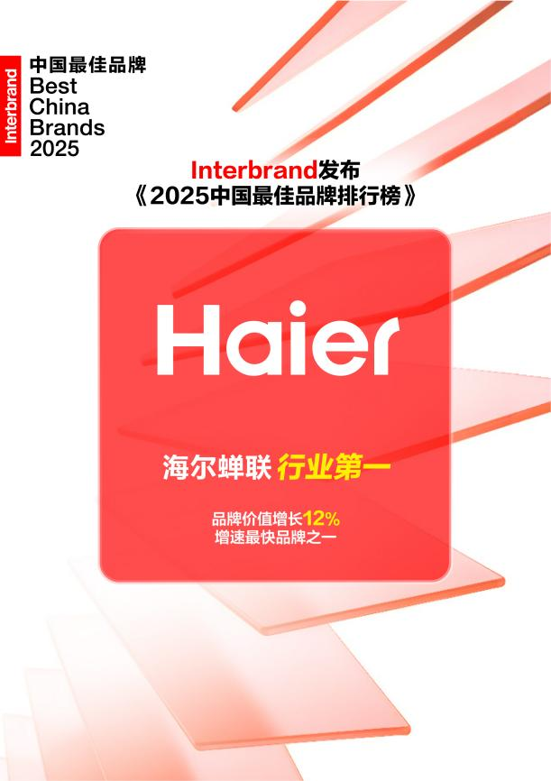 中国最佳品牌排行榜》发布海尔持续蝉联行业第一九游会J9入口Interbrand《2025(图3)